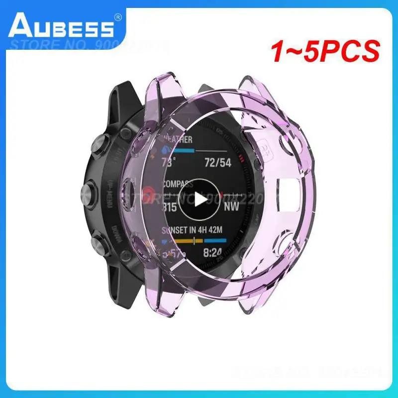 

1 ~ 5 шт., защитная фоторамка для Garmin Fenix 6 6S 6X, мягкая прозрачная задняя крышка из ТПУ для 6 6S