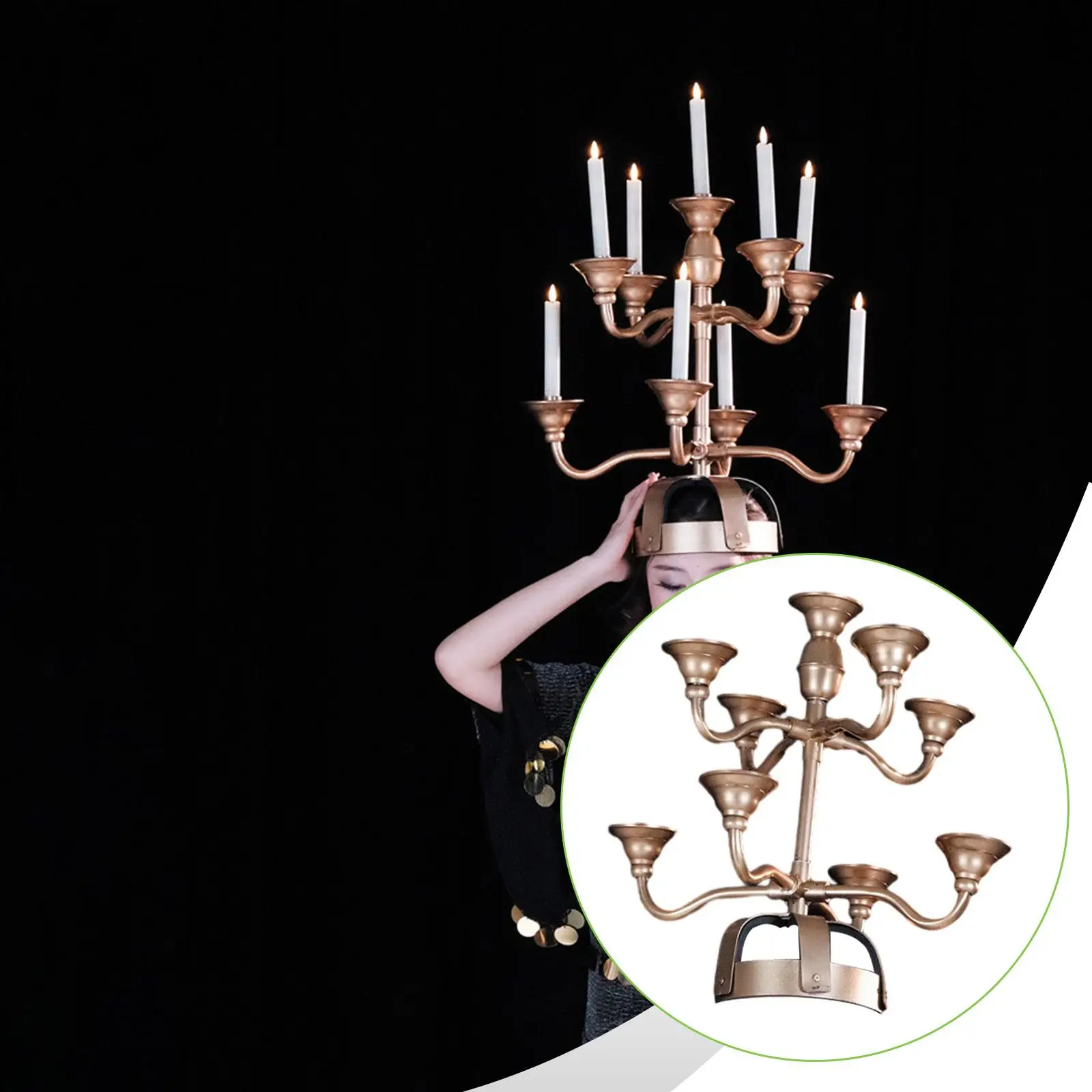 Belly Dance Candlestick Headwear Elegant Lightweight Prop for Costume ...