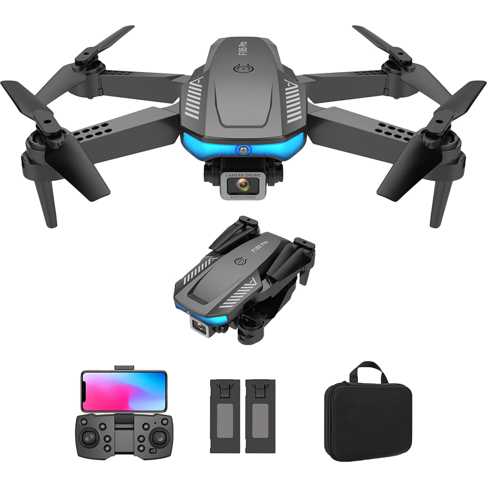 LS/RC F185 Pro WIFI FPV Drone With Wide Angle HD 4K 1080P Camera Height Hold RC Foldable Quadcopter Dron Gift Toy quadcopter drone remote control