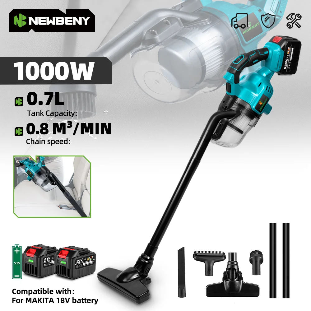 YOFIDRA 1800W Bürstenloser Staubsauger 30KPa 1,5L Tragbarer Leistungsstarker Sauger Haushaltsreinigungsgeräte für Makita 18V Akku – Detail 3