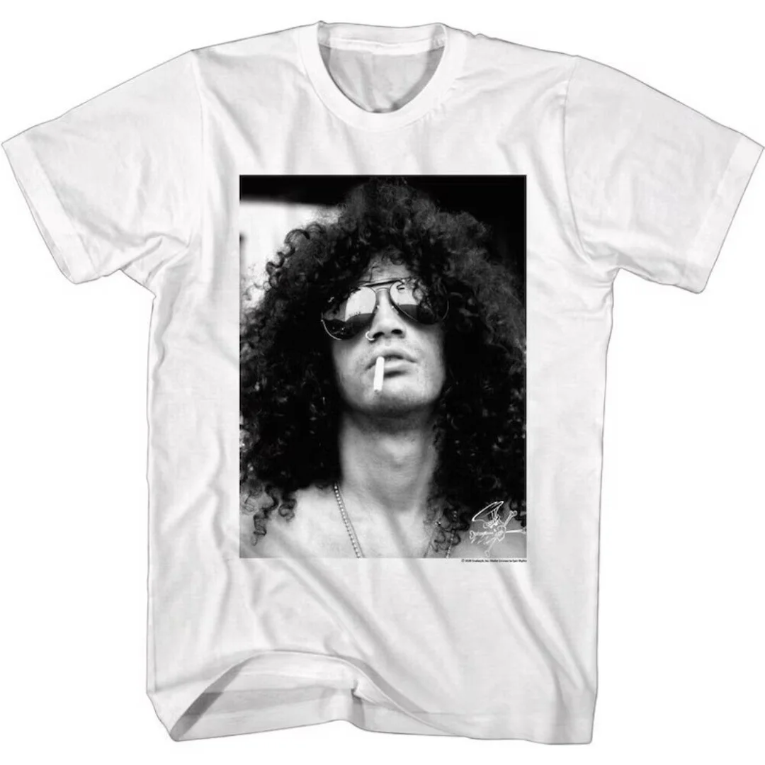 Slash Maglietta Da Uomo Profilo Di Fumo Foto Grafica Tee Hard Rock Band Concert Merch Vintage American Guitar Hero Legend Top Gift