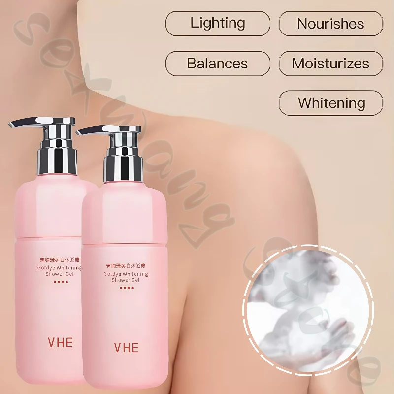 VHE moisturizing and moisturizing deep cleansing shower gel lasts for fragrance and brightens the skin to improve dryness 400ml