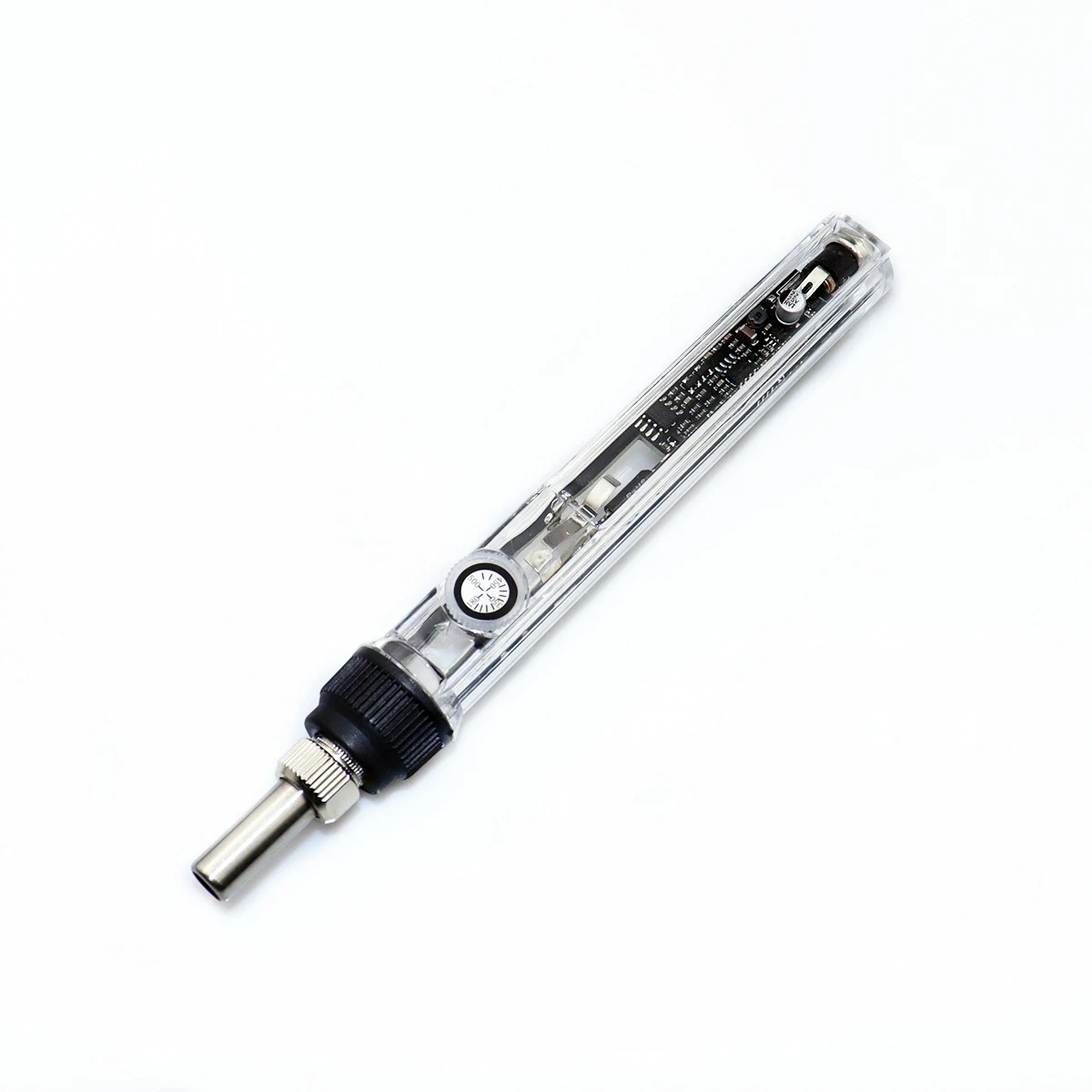 Electric Soldering Iron DC24V 72W T12 Mini adjustable temperature NO-digital display Transparent plastic shell handle