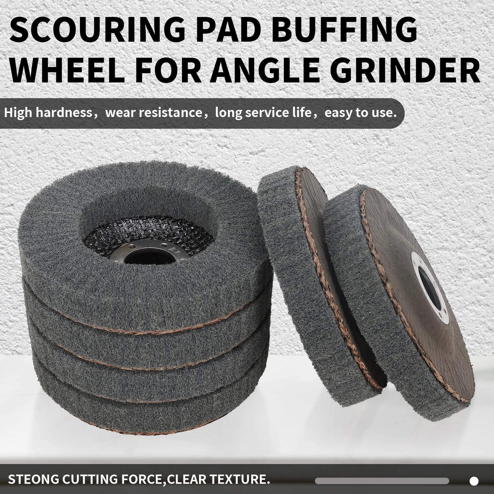 1PC Nylon Fiber Flap Polishing Wheel Disc 800 Grit 4/4.5/5 Inch For Angle Grinder For Wood Metal
