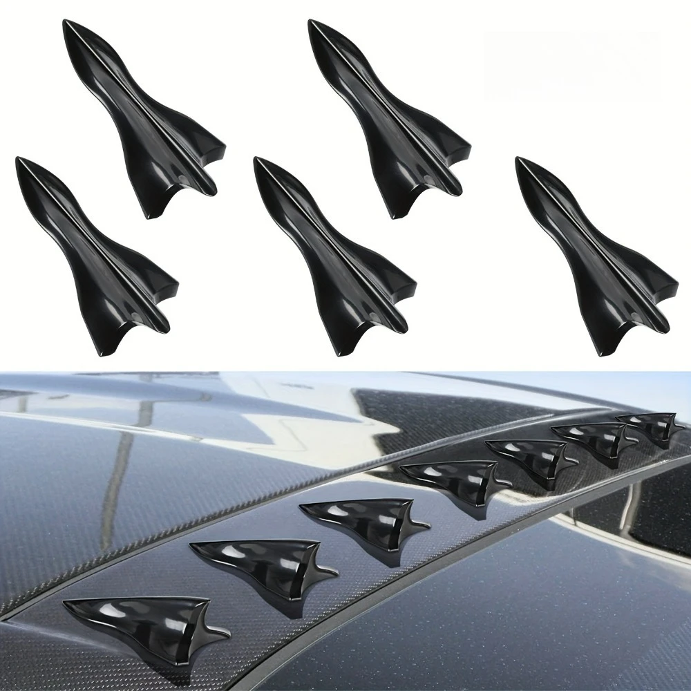Kit aerodinamico da 10 pezzi con diffusore Air Vortex e alette a pinna di squalo – Combinazione spoiler per tetto/parafango per la maggior parte delle berline e SUV