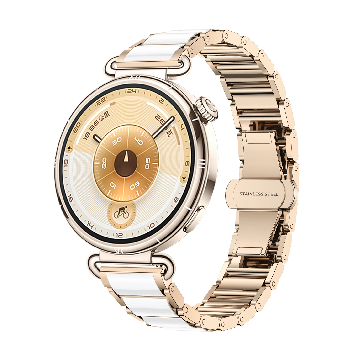 Ceramic Bracelet Strap: Slim 18mm Women's Watchband, Elegant Design