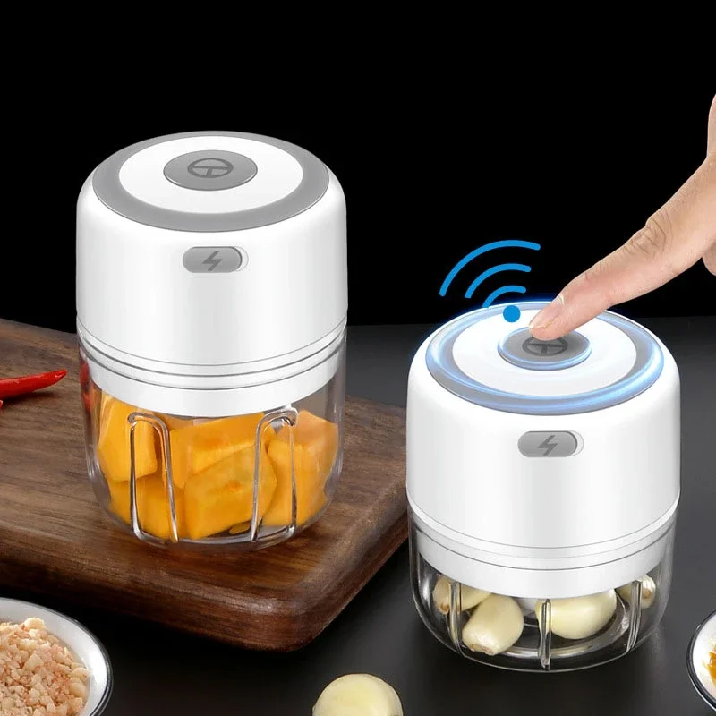 Mini Electric Vegetable Chopper Garlic Masher Crusher USB 250ML B2J7