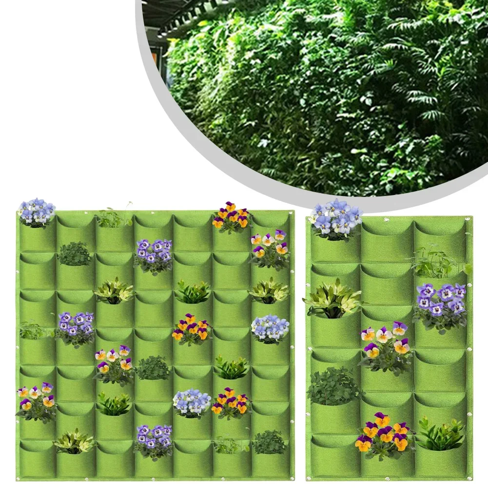 Wall Mounted Felt Planting Bag Vegetable Growth Bag Vertical Greening Plant Wall Mounted Felt Planting Vegetable Plant