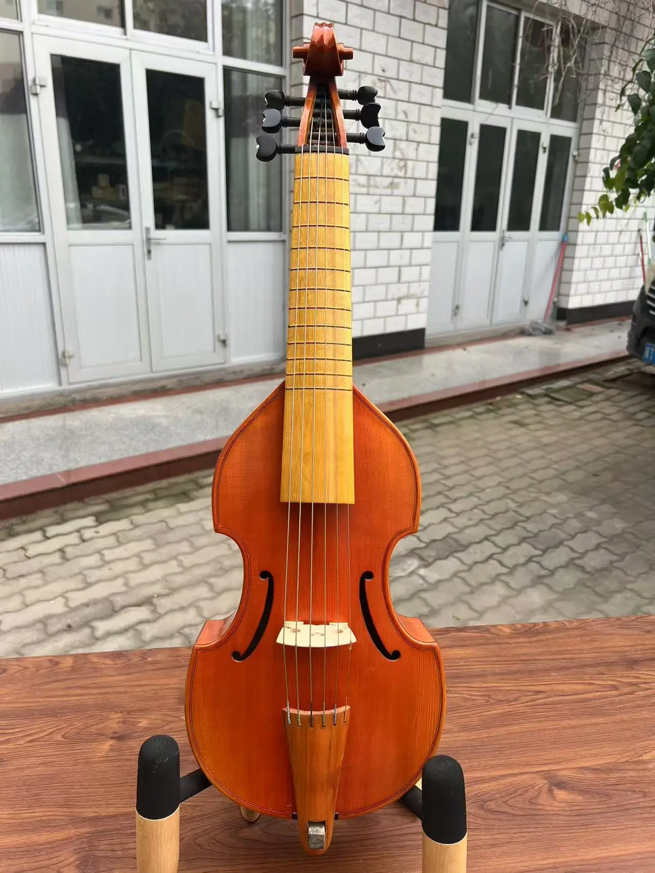 Broque style excellent Maestro 6 strings 15"(380mm) basses viola da gamba #11187
