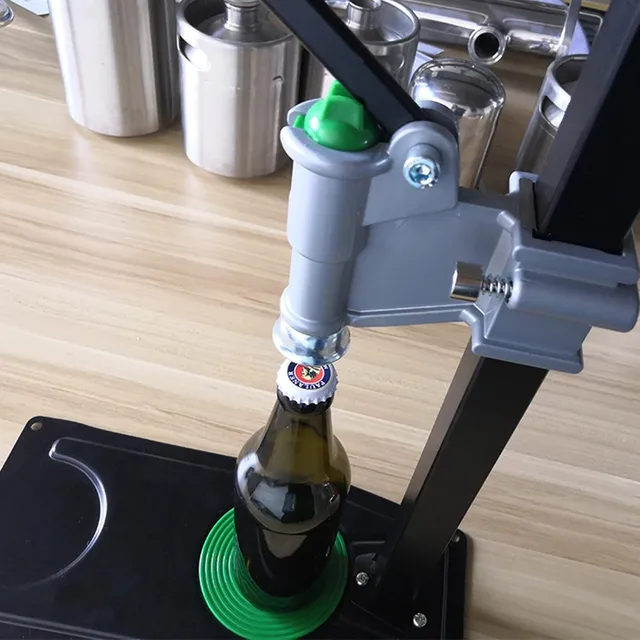 Tappatrice Manuale Per Bottiglie - Per Birra E Vino Casalingo, Tappi 26-29 Mm, Regolabile In Altezza - Foto 3
