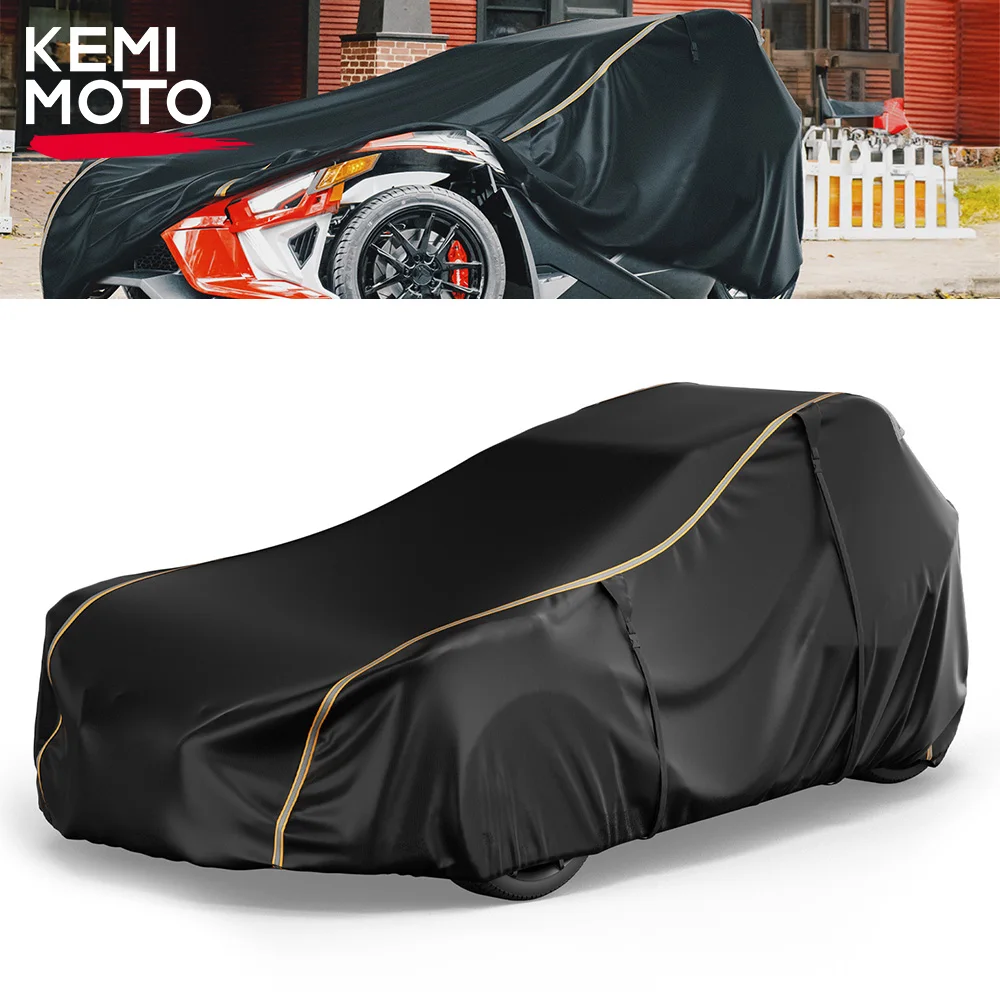 KEMIMOTO Full Cover Vehicle Storage Cover 420D UV50+ Waterproof Compatible with Polaris Slingshot R S1 S SLR SL Outdoor Indoor waterproof sun shade sail canopy 420d oxford for 98%uv block sun shelter outdoor facility activities backyard awning camp tent