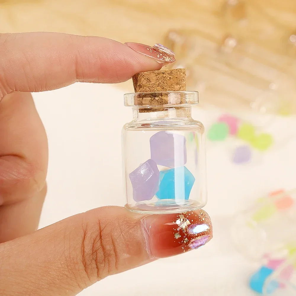 10Pcs Mini Clear Glass Bottles with Cork Stopper Wishing Drifting Bottles Wedding Party Decor DIY Craft Glass Spice Jars Vials 5