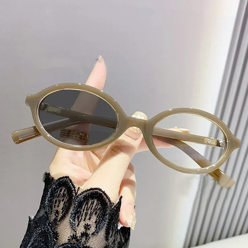 Myopia Glasses for Women Men Fashion Oval Frame Color Changing Minus Eyeglasses Finished Photochromic Near Sight Sunglasses - 5