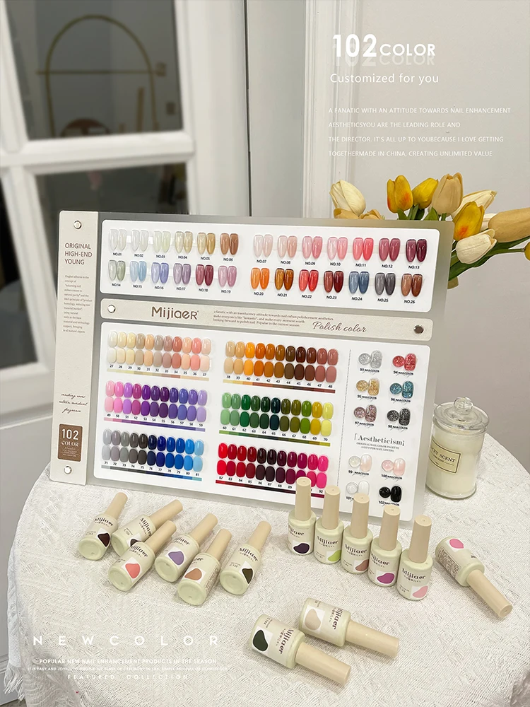 Mijiaer 102 Colors Gel Nail Polish Set Gel Polish Set Easy Soak Off 15 ml Gel Polish Nail Kit Nail Salon  Profession 4