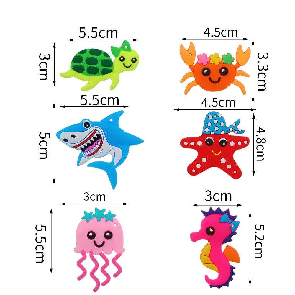 8Pcs Reusable Drinking Straws Cartoon Ocean Biology Plastic Straws Beverages Coffee Wedding Event Party Supplies Kid Toy