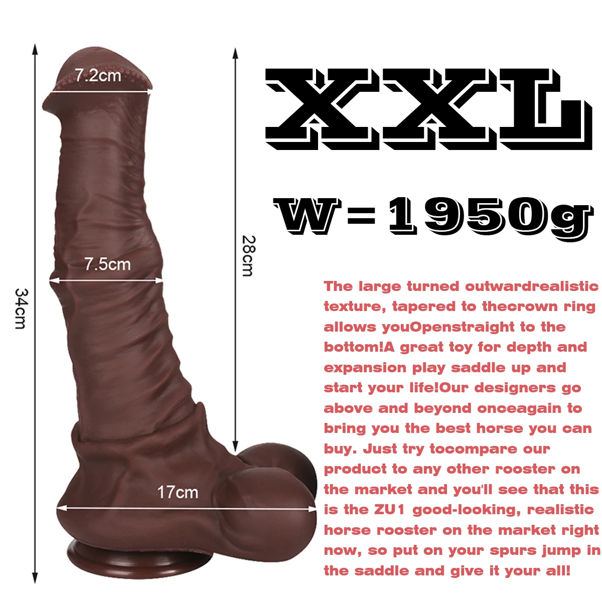 Consolo Realista Cavalo Dilatador Dildo Equino Horse Desire