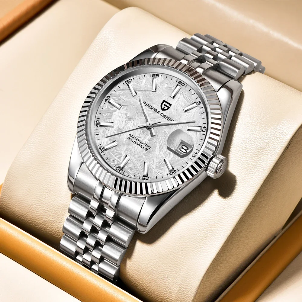 Men Mechanical Watches NH35 Automatic Watch 100M Waterproof Stainless Watch For Men PAGANI DESIGN Original