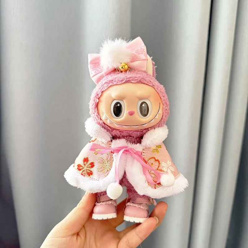 17cm Mini Plush Doll'S Clothes Labubu I II Idol Dolls Sitting