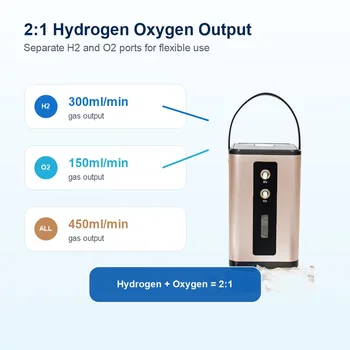 Suyzeko Hydrogen Water Generator Oxygen Concentrator 450ML Molecular Hydrogen Inhalation Machine H2 Inalner Home Care SPA Best 1