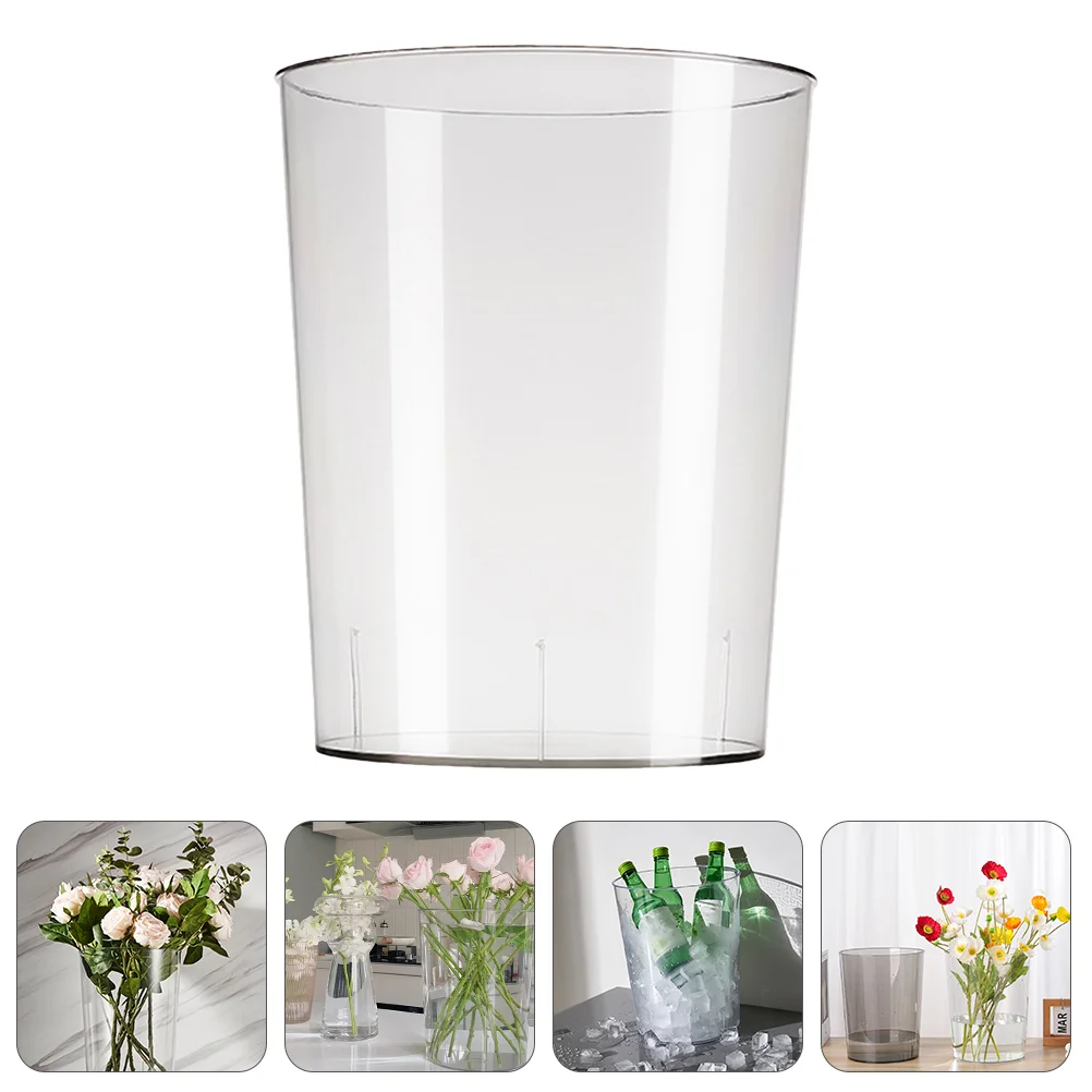 

Waking Flower Bucket Shop Waste Bin Garden Tools Cactus Transparent Acrylic Storage for Home
