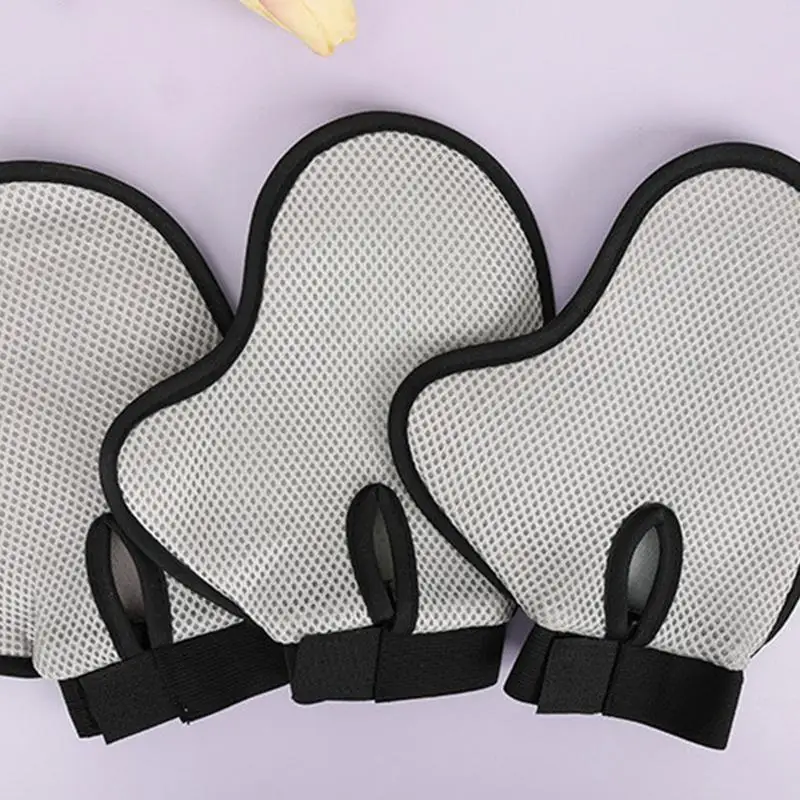 Pet Grooming Gloves Kitten Washing Mitten Washable Puppy Scrubber High-Density Pet Hair Remover for Bathing Grooming Supplies