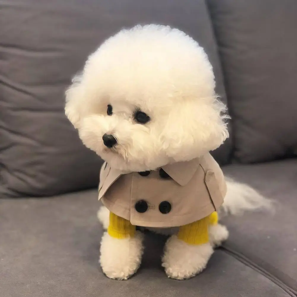 

Pet Collar with Plaid Hemming Stylish British Dog Collar Cape Wrinkle-resistant Comfortable Breathable Pet Clothing for A