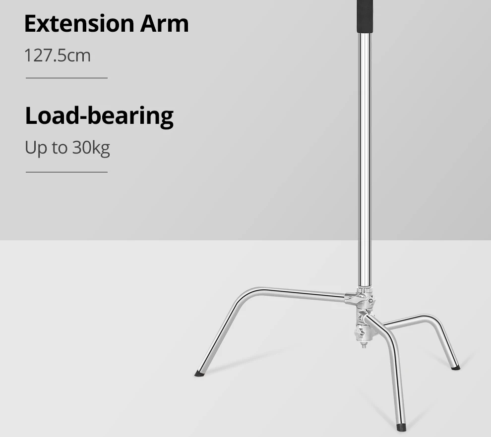 Description Picture 3 of itemAMBITFUL Heavy Duty C-Stand 150-330cm Adjustable Steel Light Stand Photographic Sturdy Tripod for Flash Strobe Flag Reflecto
