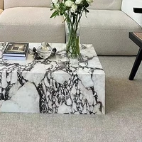 Table basse rectangulaire unique, design italien de luxe, grande table basse moderne en marbre, meubles de salon 3