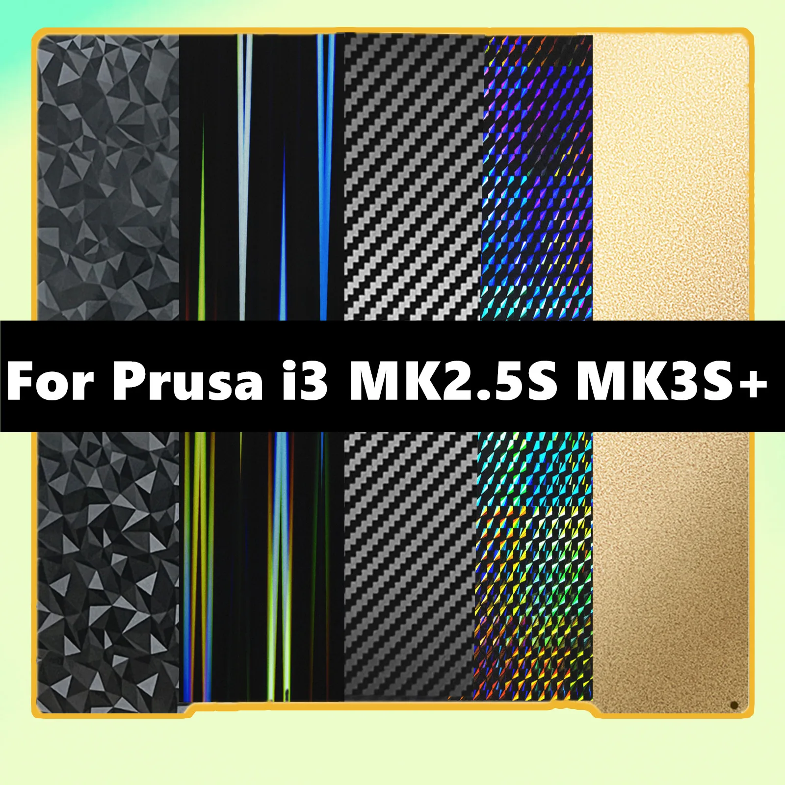 Mk3S Pei Sheet H1H Double Sided Pet Carbon Fiber Pei Spring Steel Sheet Peo Magnetic Build Plate Per Prusa I3 Mk2.5S Mk3 Mk3S +