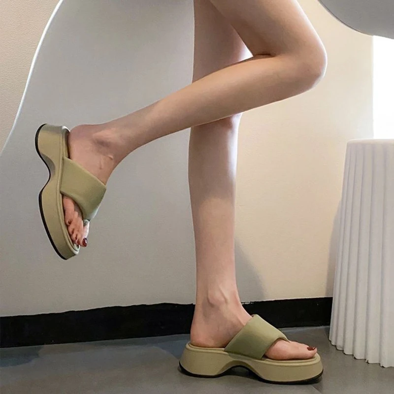 

Women's Summer Slippers Sandals Indoor Home Home Thick Bottom Non-slip Casual Fashion Women's Slippers Outdoor White Slippers