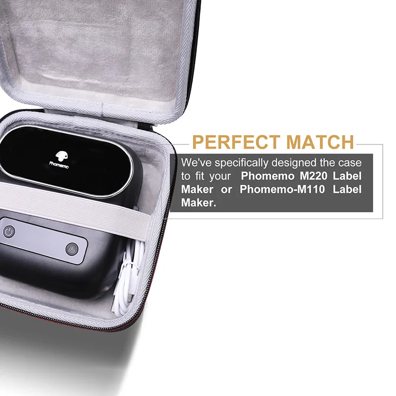 Ltgem Eva Case Duro para Phoemo M220 M110 Etiqueta Fabricante Viagem Bolsa de Armazenamento de Transporte para Impressora de Etiquetas Térmicas - Image 3