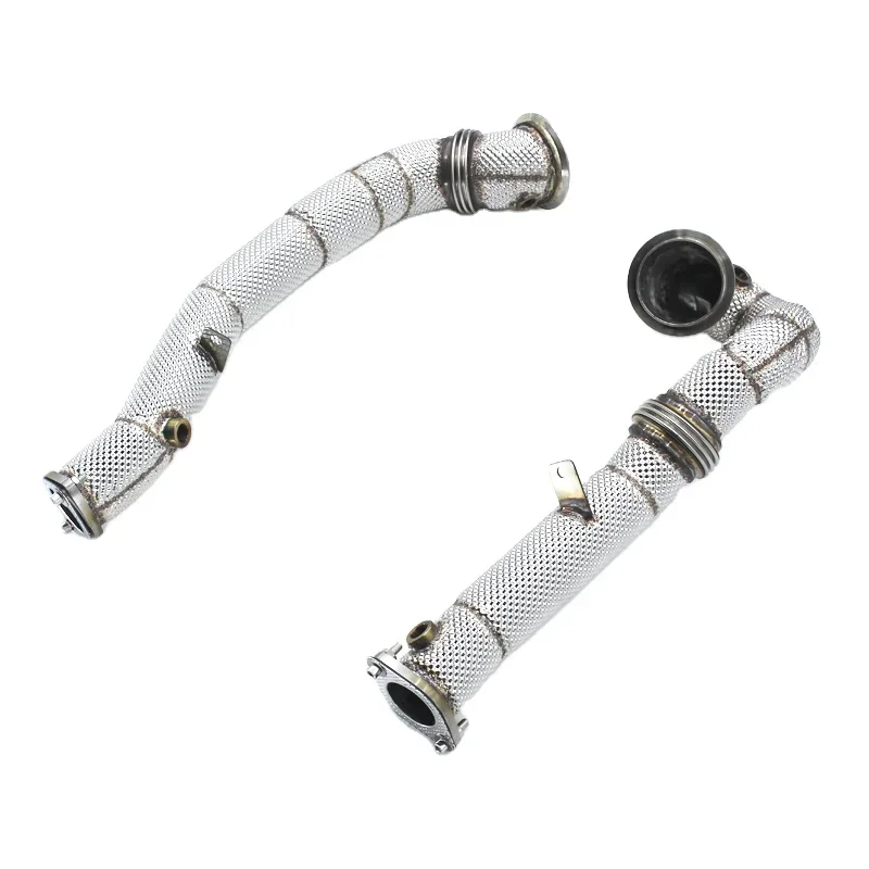 Head Section High flow Pipes branch downpipe Exhaust Pipe with catalyst For BMW X6 E71/E72/F16 3.0T N54 2008-