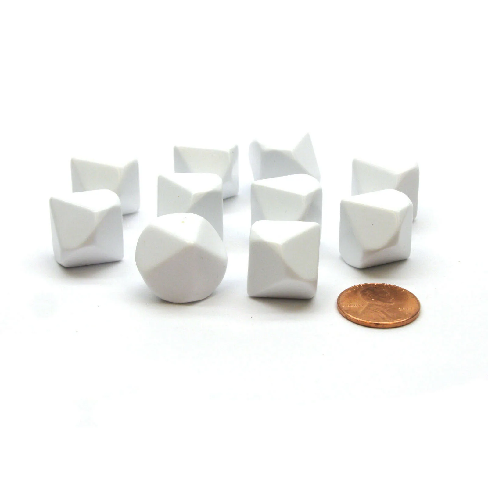 10pcs/set 10 Side Blank Rounded D10 Game Dice DIY Board Game Accessories Teaching Mathematical Tool
