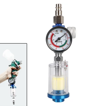 Spray Gun Air Regulator Gauge Oil-Water Separator Filter 1/4" Thread Pneumatic Tools For Airbrush EU Adapter