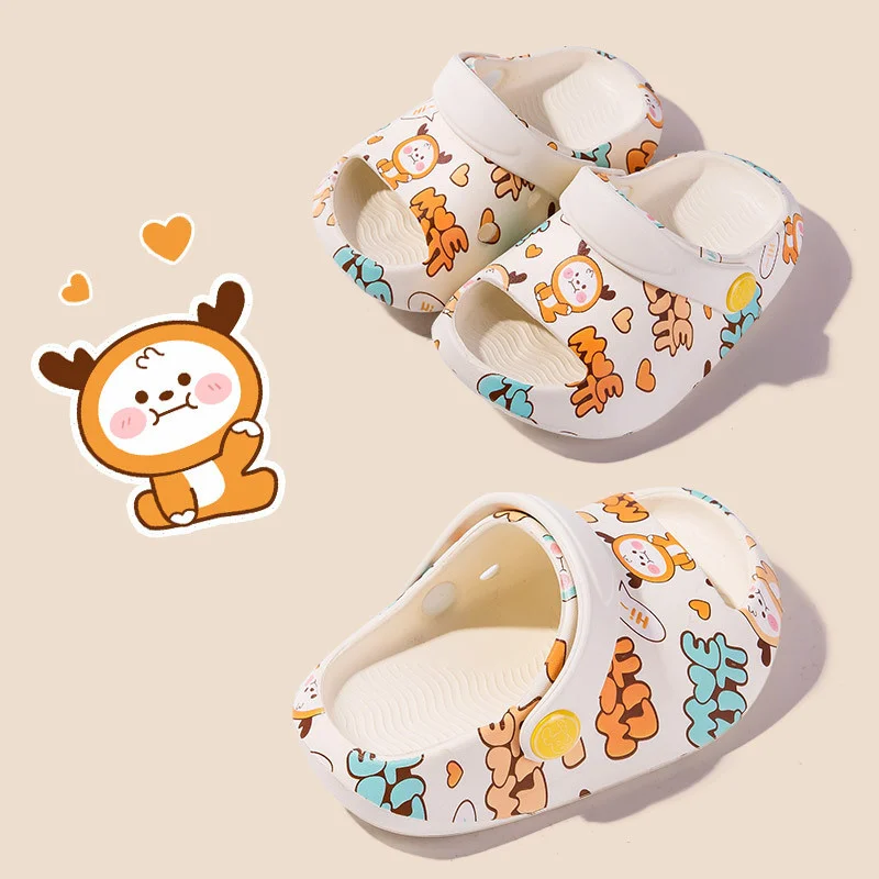 

Children's Slippers 2023 Summer Boys Girls Baby Slipper Indoor Lovely Soft Bottom Bathroom Kids Garden Shoes Sandals