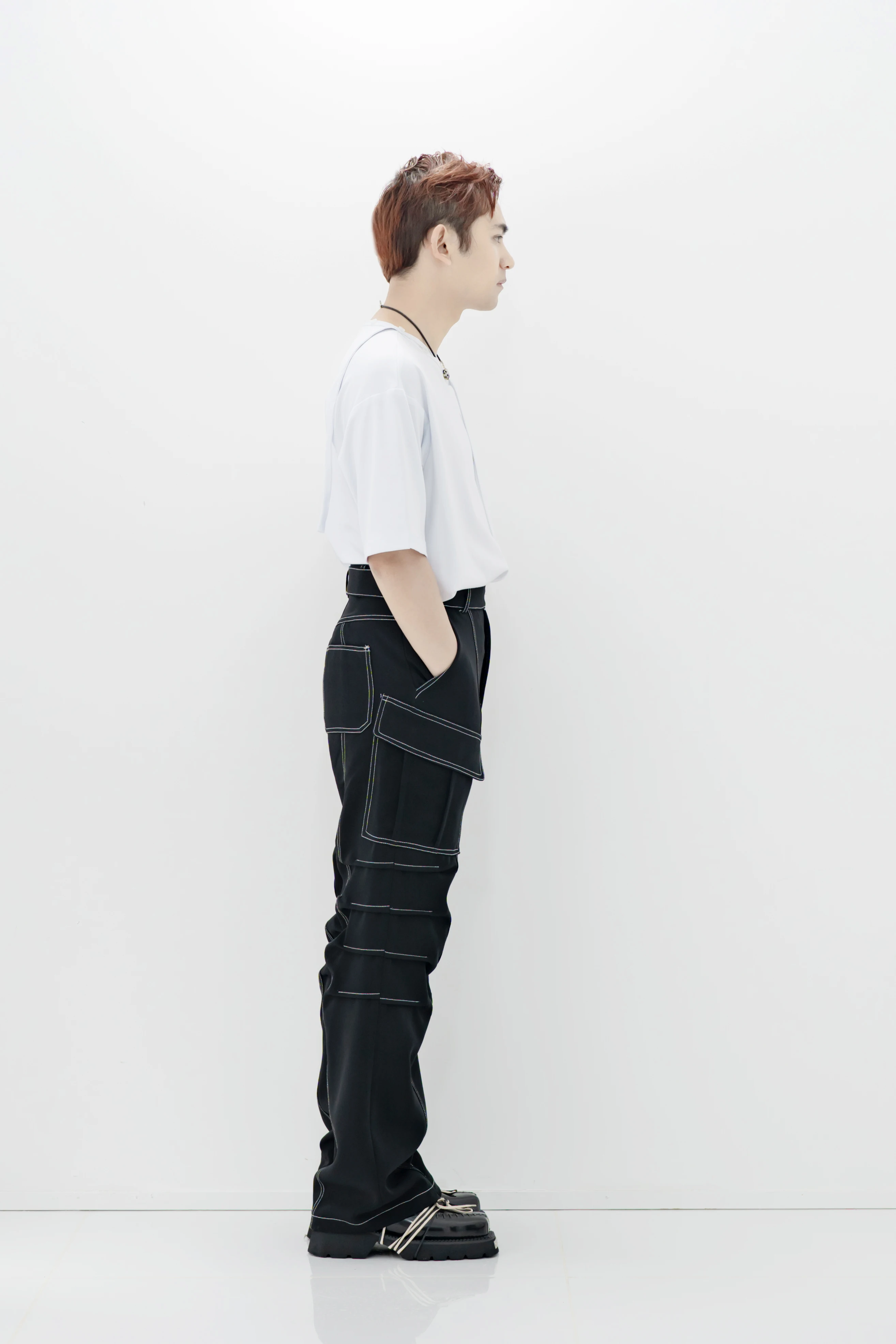 27-46 New Men Clothing Yoshi Yamamoto Style Open Line Flared Cargo Pants Irregular Pleats Trousers Plus Size Costumes