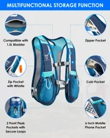 UTOBEST Trail Running Backpack 5L Ultra Lightweight Hydration Vest with 1.5L Water Bladder for Bicycle Marathon Hiking 2