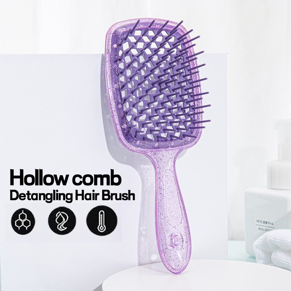  1pcs Tangled Hair Comb Detangling Hair Brush Massage Combs Hollow Out Wet Curly Hair Brushes Home Salon DIY Combs Hairdressing 