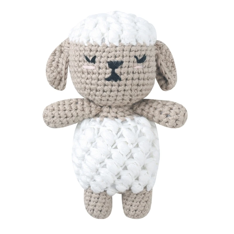 thumbnail image 1 of Cotton Crochet Baby Stuffed Rabbit Toy kawaii Handmade Bunny Plush Toys Newborn Handhold Sleeping Doll Kid Early Educational Toy, 1 of 5