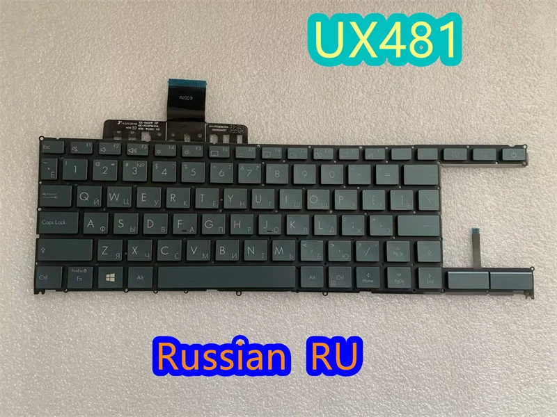 Teclado do Portátil Espanhol Latino Russo Inglês Francês para Asus Ux481 Ux481f Ux4000 Ux4000fl com Retroiluminação - Imagem 3