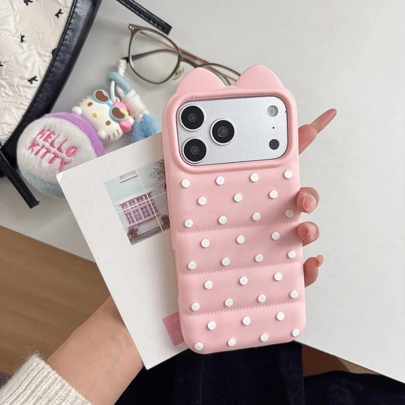 Puffer Polka Dot 3D Silicone Phone Case