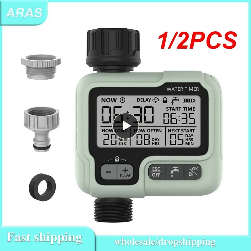 

1/2PCS Eshico Garden Water Timer Automatic Rain Delay System Plants Lawn Greenhouse Drip Irrigation Equipment Self-watering