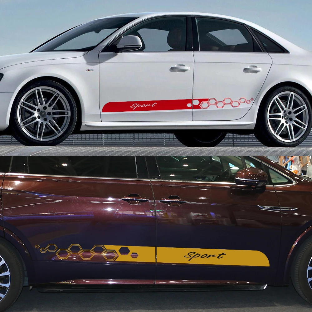 Honeycomb Graphics Sport Styling Vinyl Decals - Car Sticker Accessories