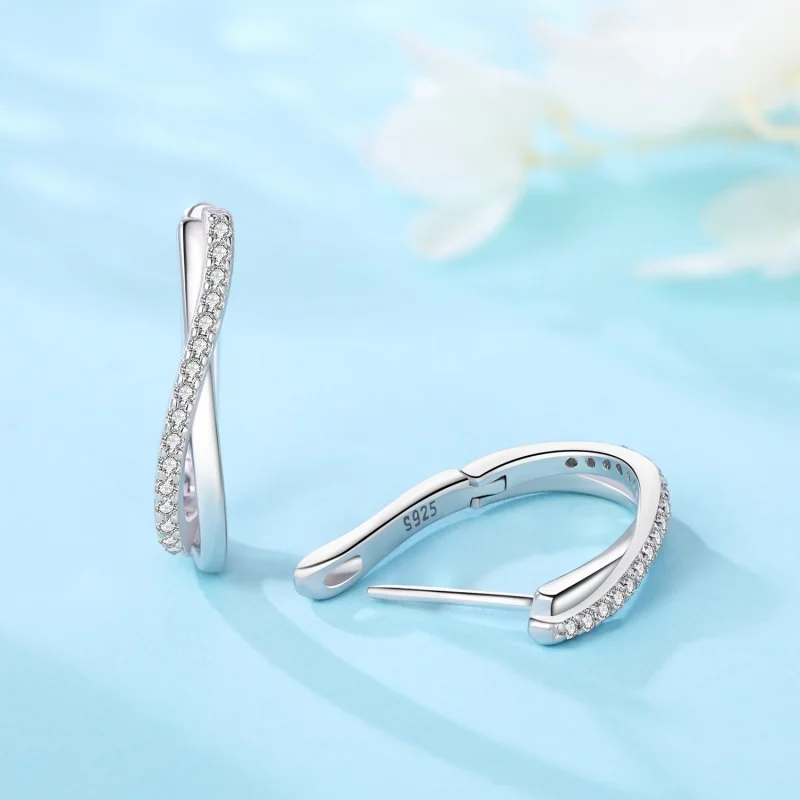 925 Sterling Silver Earring Insect Butterfly Astral Hoop Earrings Zircon For Lady Birthday Party Gifts jewelry hoop earrings silver earrings silver hoop earrings womens earrings