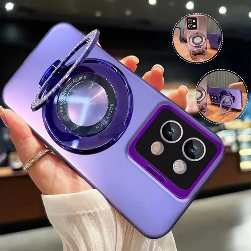 Matte Holder Ring Phone Case with Enhanced Grip and Protection