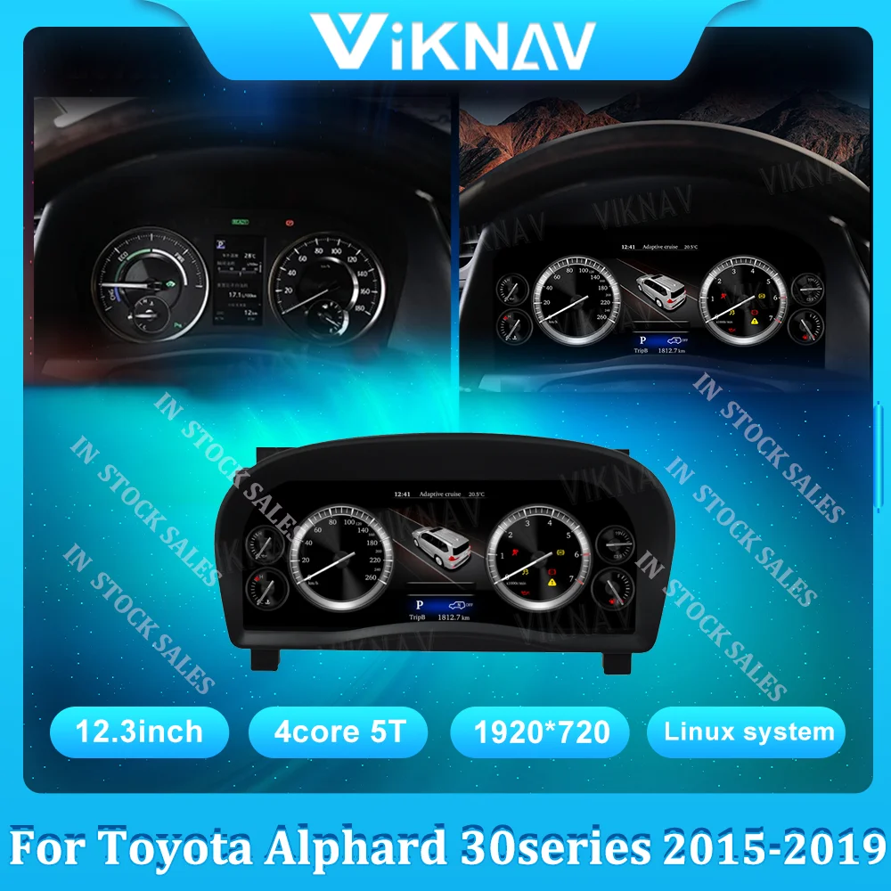

2023 Latest Original Car Digital Cluster Instrument For Toyota Alphard 30series 2015-2019 LCD Speedmeters Dashboard