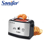 1 Pcs Plug-In Sonifer Toaster Model Sf-6088 2 Pieces Cool Touch Toaster 3 Functions: Defrost, Reverse Heating, Canceling 7 Degrees for Brown Control, Automatic Pop-Up and Automatic Pop-Up, Sliding Debris Tray 1