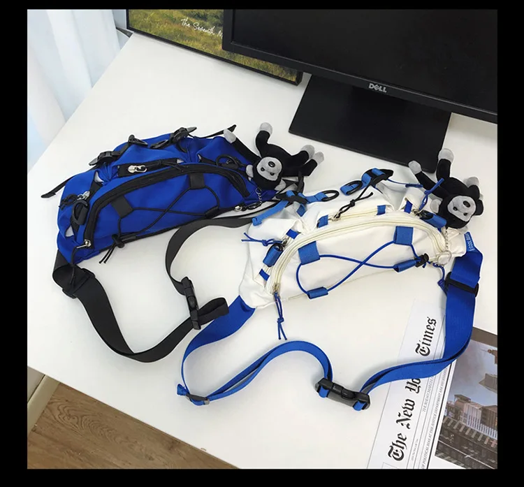 2024 Techwear Style Punk Hip Hop Single Shoulder Crossbody Bag Men Women Street Vintage Chest Bag Casual Sport Fanny Pack Сумка
