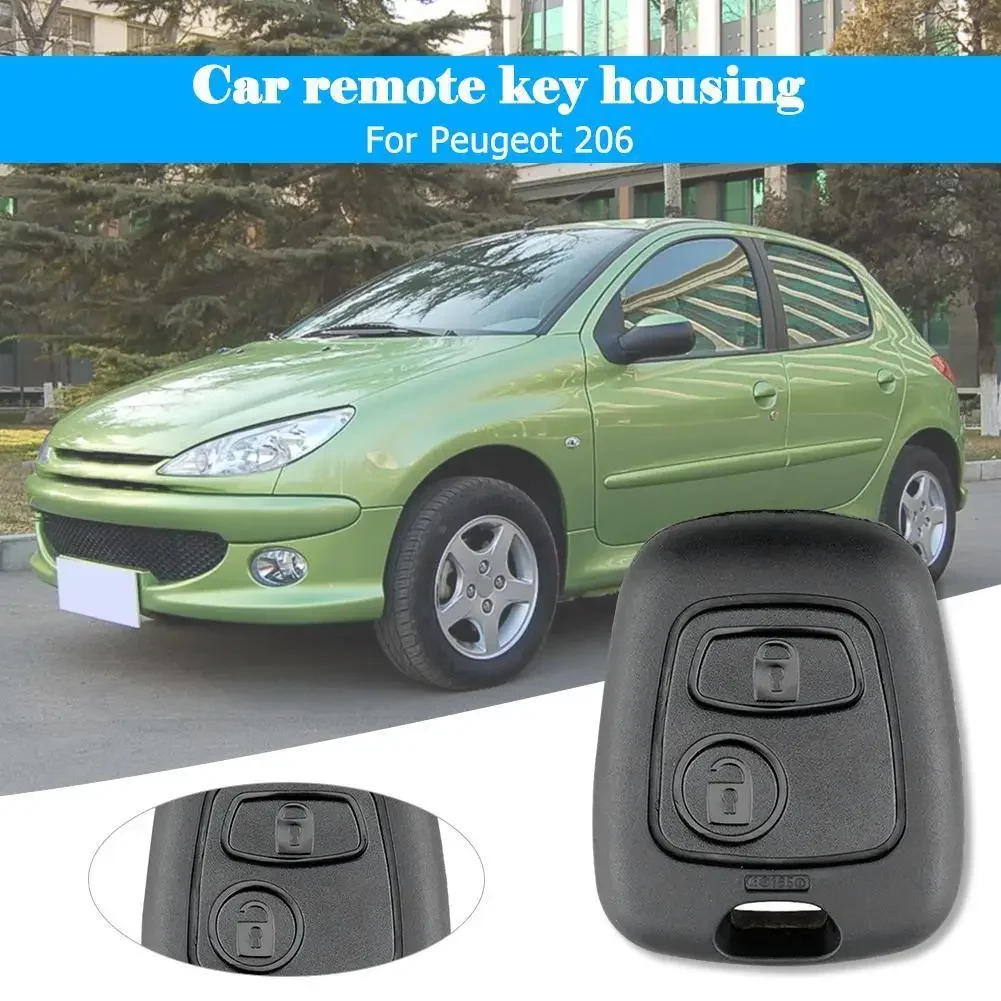 2 Button Replacement Remote Control Blank Car Key Shell Fob Case Key Box For Citroen C1 C4 For Peugeot 107 307 407 206 306 406