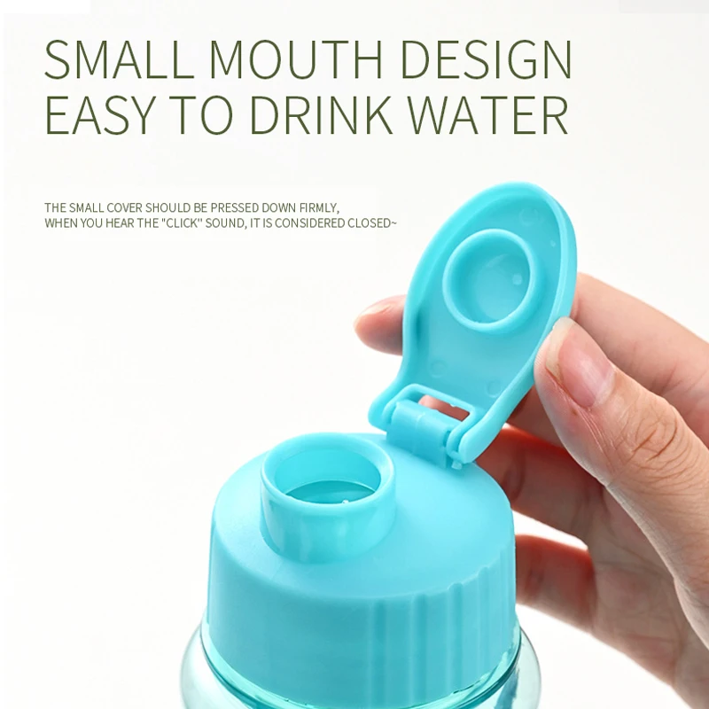 Sports Water Bottle Transparent Portable 650ML for Drinking Kitchen Tools School Gym Travel Girl Boy